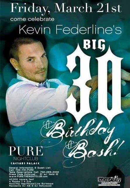 Kevin Federline - Big 30 Birthday Bash at Pure in Las Vegas