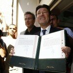 Christian Estrosi Mayor Nice with Birth Certificate