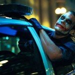 Heath Ledger as The Joker in a Police Car