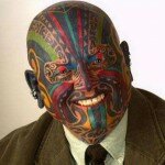 Entire Head Covered with Tattoos