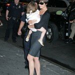 Katie Holmes in Mini Skirt with Suri Pic