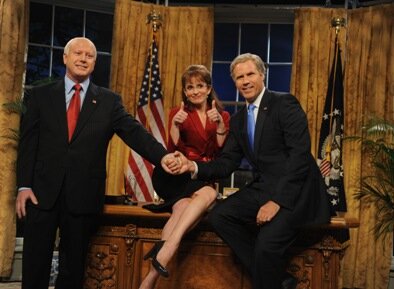 Will Ferrell and Tina Fey do Sarah Palin and George Bush on SNL