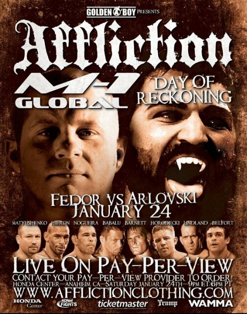Affliction: Day of Reckoning - Fedor Emelianenko vs Andrei Arlovski Video