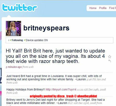 Britney Spears Twitter Hacked