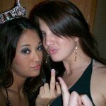 Miss Washington Elyse Umemoto Racy Photo - Flipping Off Middle Finger