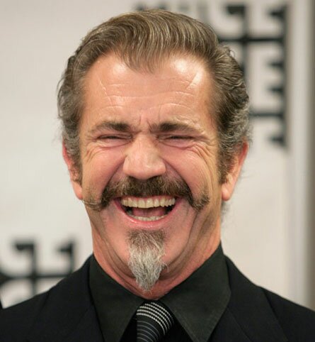 Mel Gibson Sporting New Look - Chin Strip and Moustache (pic)