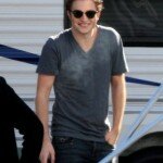 First New Moon Set Picture with Robert Pattinson
