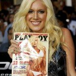 Heidi Montag Holding Playboy Issue with Herself on the Cover