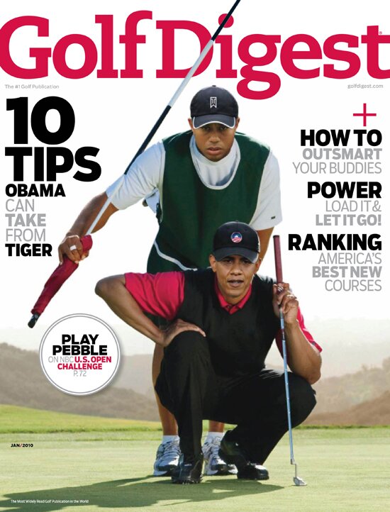 Golf Digest Cover Features Tiger Woods with Barack Obama (pic)