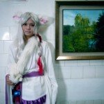 Chinese Cosplay Girl in White and Blue Photo