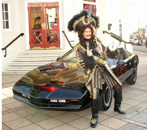 David Hasselhoff Dressed up as a Pirate - Captain Morgan