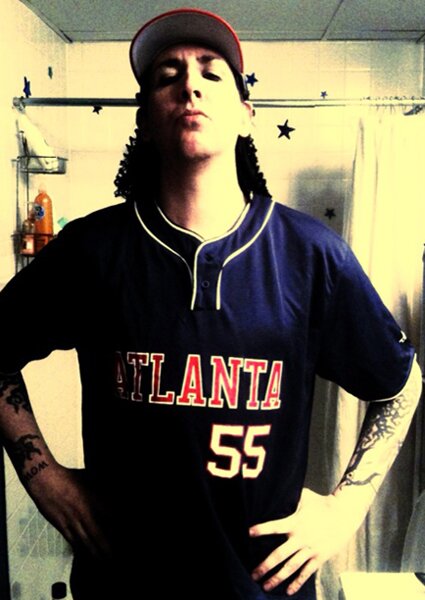 Marilyn Manson Wearing a Mullet and Without Make-Up 