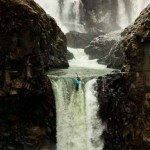 The Oh Shit Moment Photo of Kayaker Falling Down Raging Waterfall