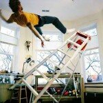 The Oh Shit Moment Photo of Man Falling Off Ladder